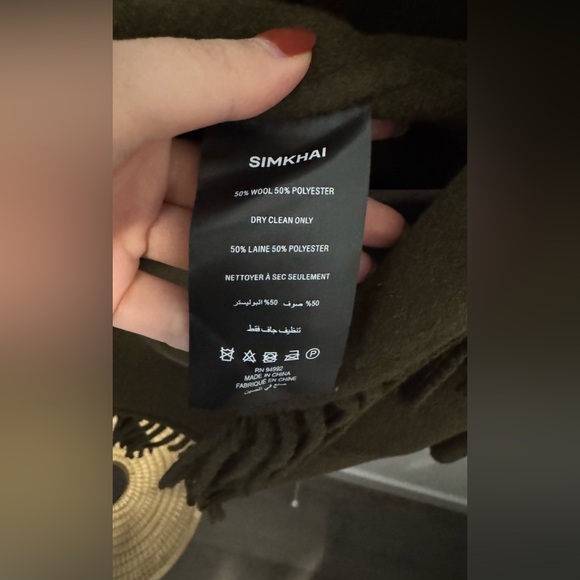 SIMKHAI Rowen Fringed Wool-Blend Jacket - Picture 9 of 9